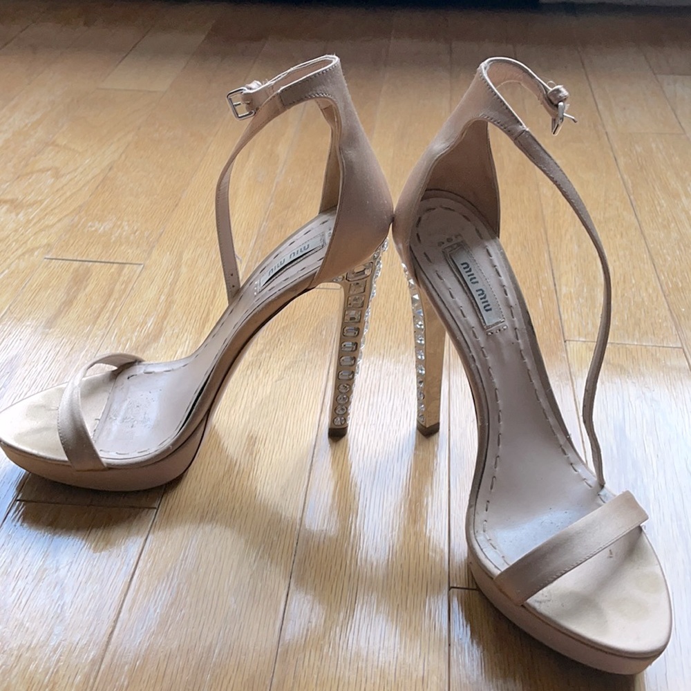 Miu Miu crystal heel